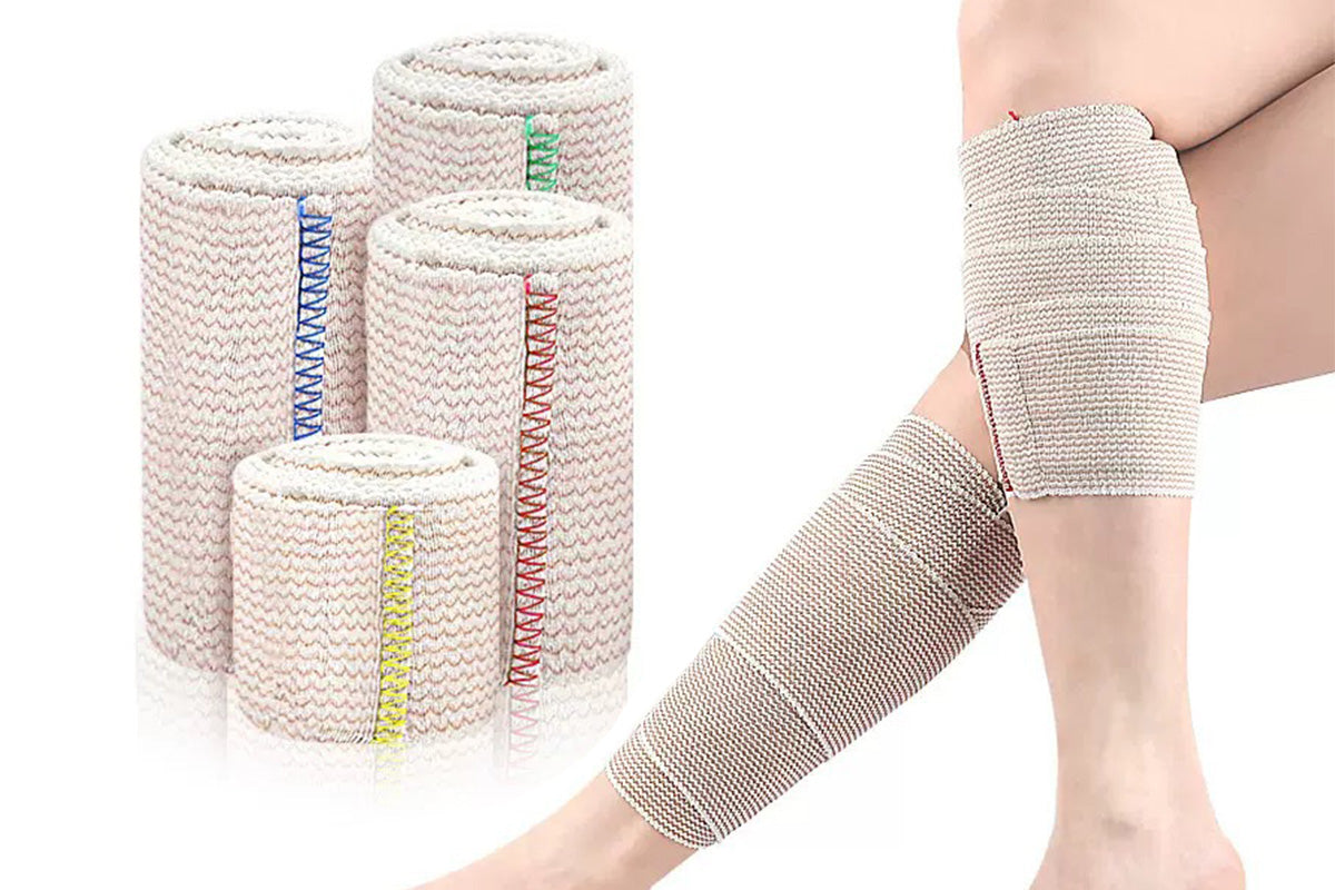 4Pcs Self Adhesive Elastic Bandage Wrap with Hook and Loop Closure for Sports