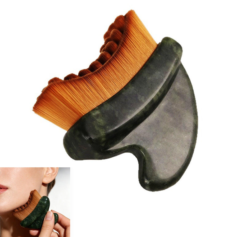 Lymphatic Face Brush Dual-Ended Dry Brush for Sculpt and Relax