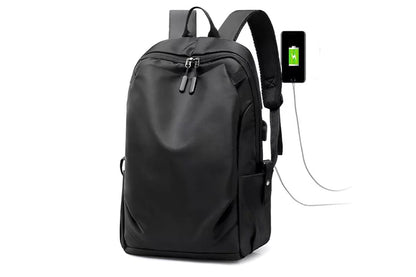 Business Laptop Backpack Anti-Theft USB Charging Port External Headphone Jack for Mens Womens -Black