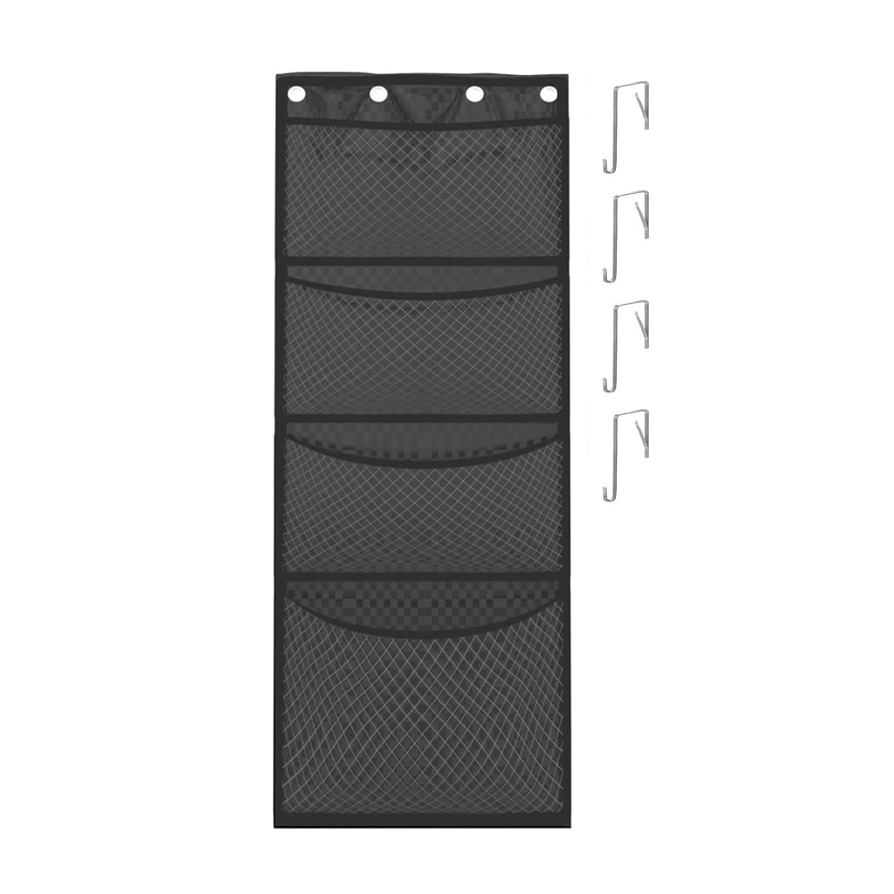 Over The Door Storage Organizer for Stuffed Plush Toys Hanging Large Capacity Toy Storage Pockets Black