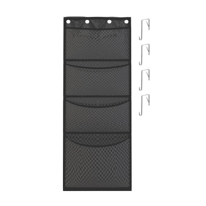 Over The Door Storage Organizer for Stuffed Plush Toys Hanging Large Capacity Toy Storage Pockets Black