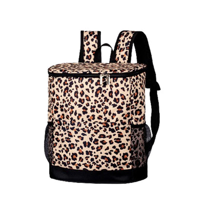Cooler Backpack Insulated Backpack Leak-proof Cooler Bag for Camping Fishing Lunch Picnic Leopard Color