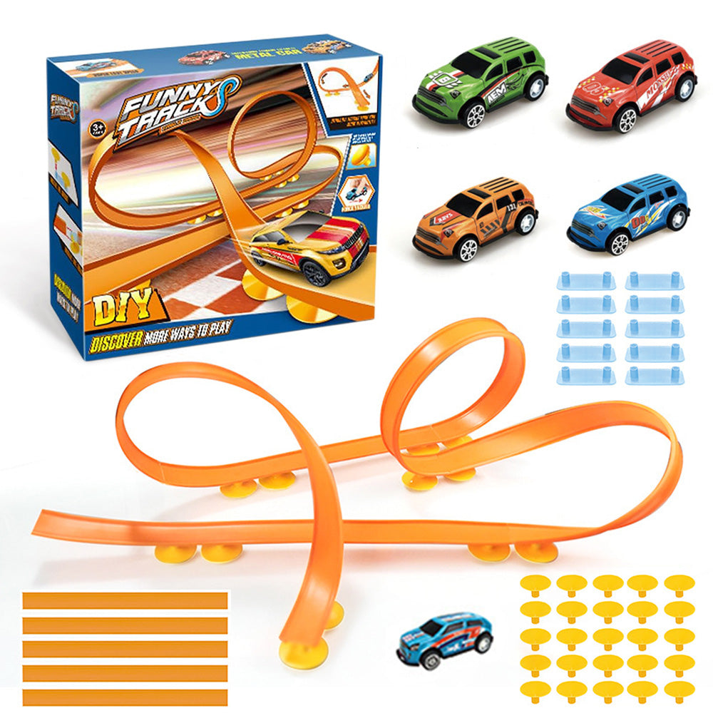 1.9m Track Car Set with Suction Cups for Kids Racing Toy Fun