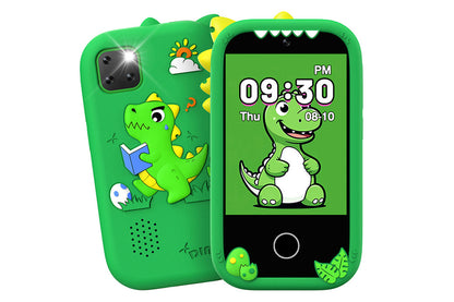 Little Ones Smart Phone with Dual Cameras and 32GB Card Christmas Birthday Gift for Aged 4 -Green
