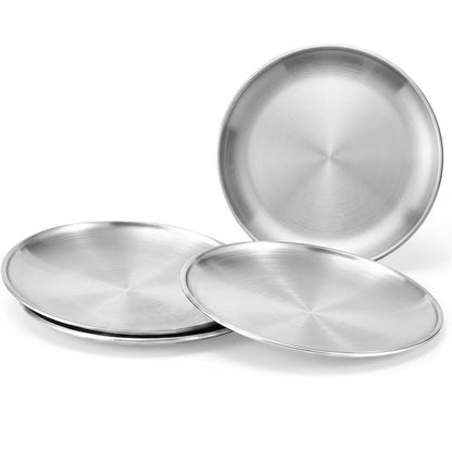 4Piece Stainless Steel Pet Bowls -Silver