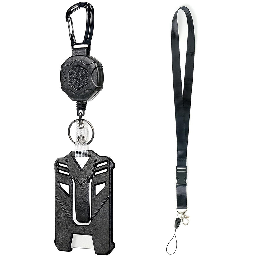 Badge Holder Retractable ID Cards Holder with Lanyard