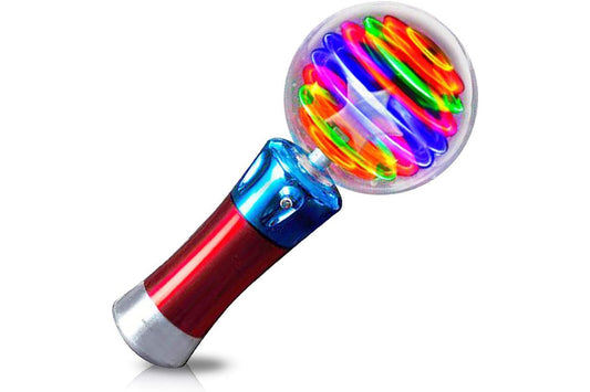 Spinning Light Up Toy Wand Magic Ball with LED Lights Sensory Spinner for Ages 6