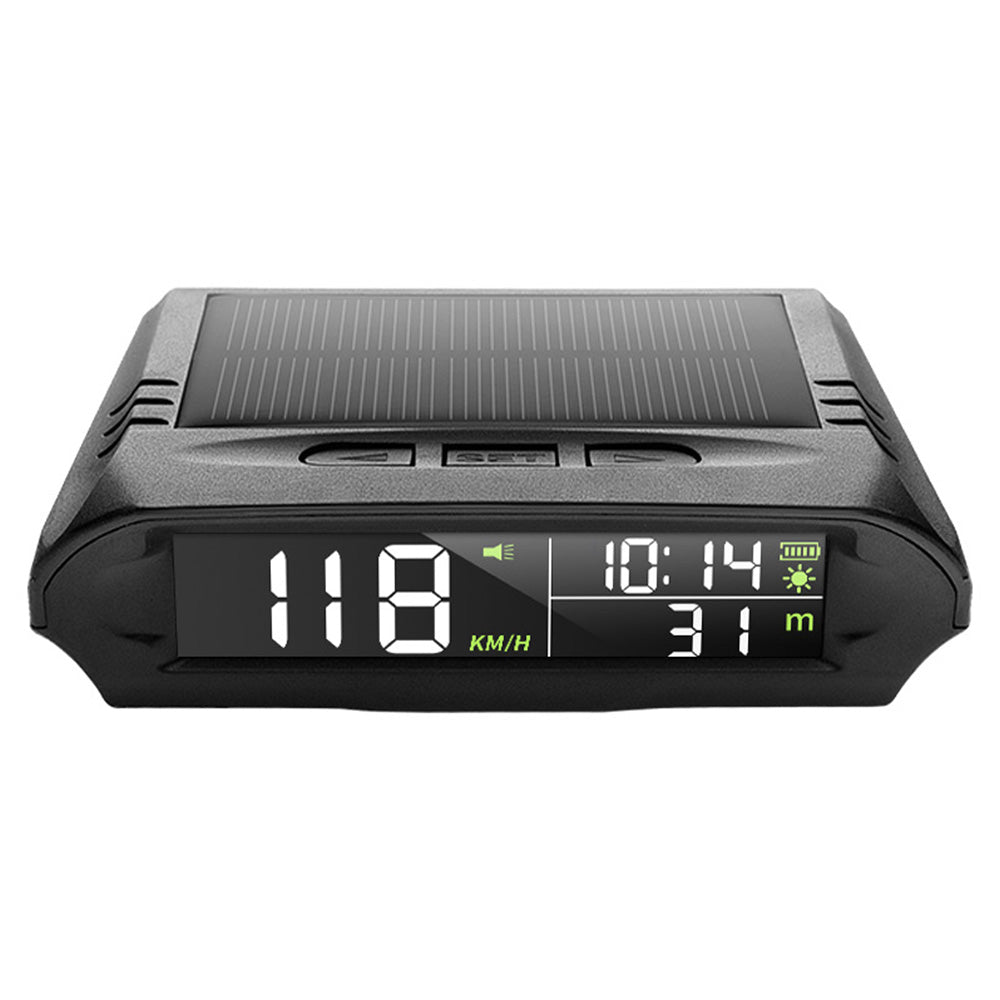 Wireless Car HUD HEAD-UP DISPLAY Universal GPS Solar Panel Digital Speedometer