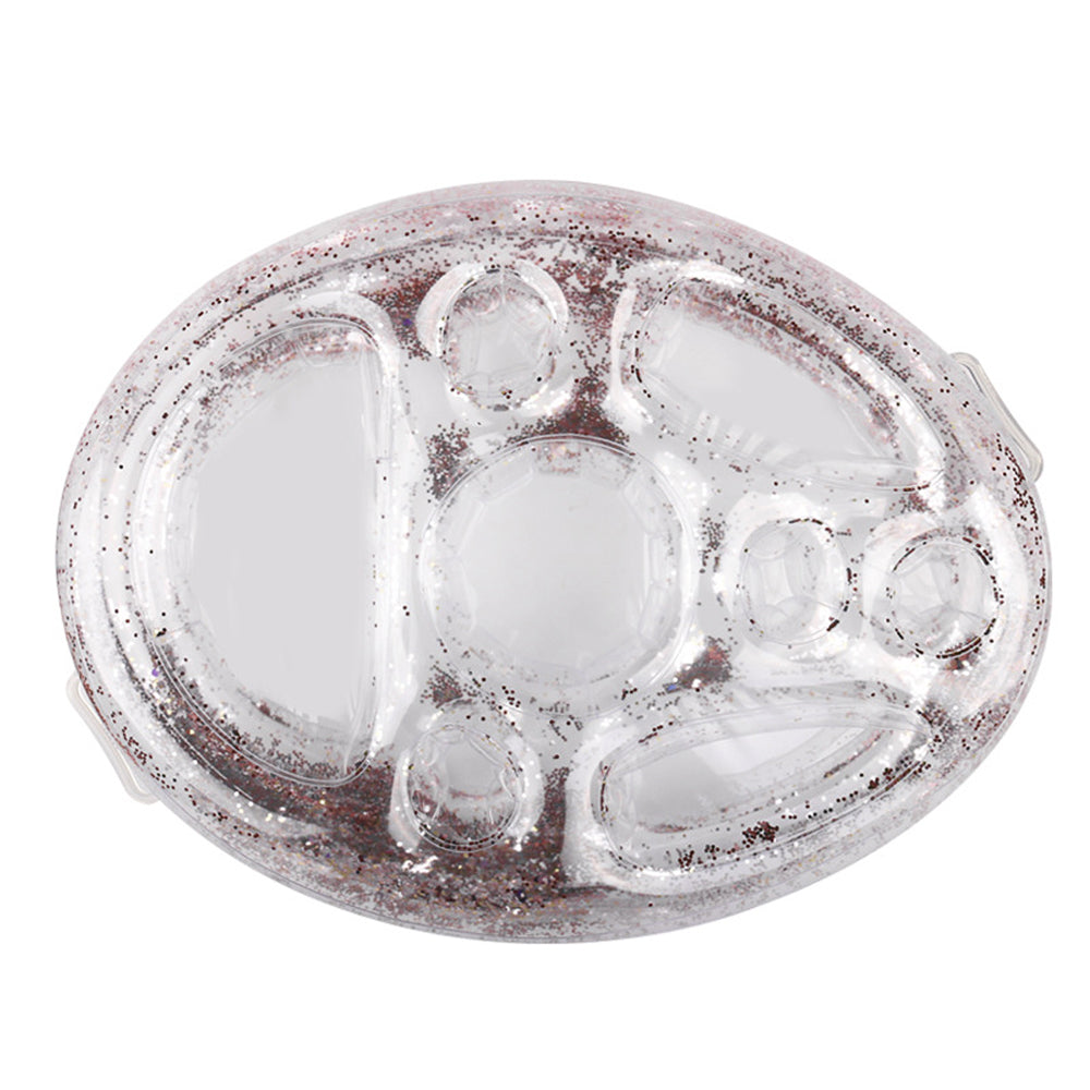 2pcs Inflatable Drink Holder Floating Holder with 8 Holes for Pool Drink-Transparent