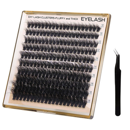 Lash Clusters with Spikes Wispy Cluster Eyelash Extensions Fluffy Eyelashes Clusters Set