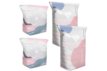 4Pcs Self Sealing No Vacuum Compression Bags