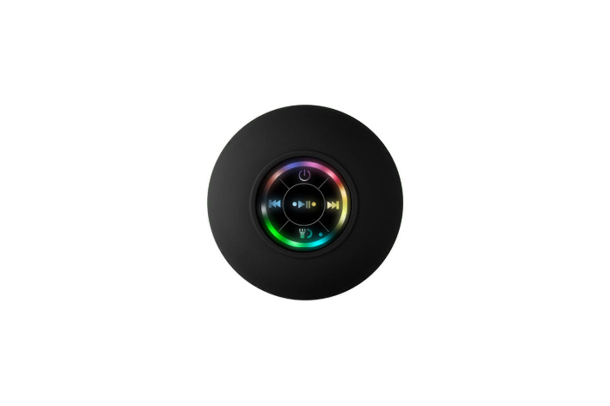 Bluetooth Shower Speaker with Suction Cup - Black
