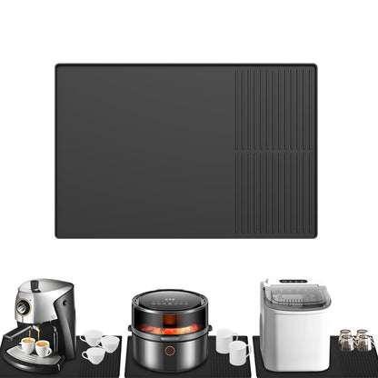 60x40cm Silicone Coffee Machine Mat with Separate Drain Pad