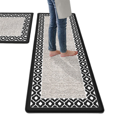Anti-fatigue Kitchen Floor Mat Non-Slip PVC Standing Rug-Black