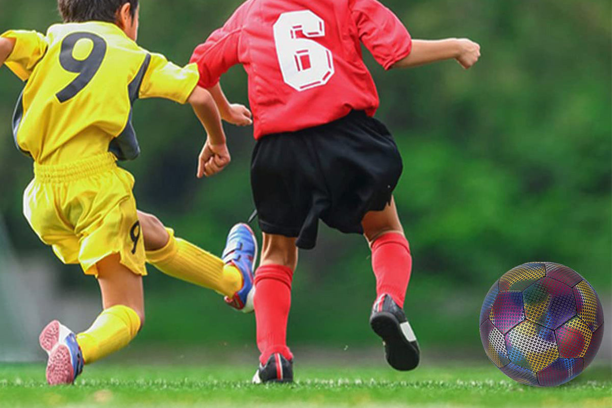 Reflective Soccer Ball Luminous Night Glow Football for Student Training