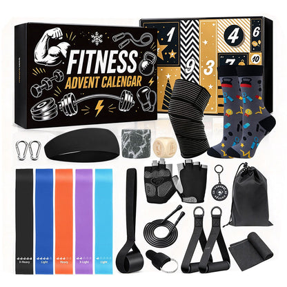 Fitness Advent Calendar 24 Day Christmas Countdown Gym Accessories Gift Set