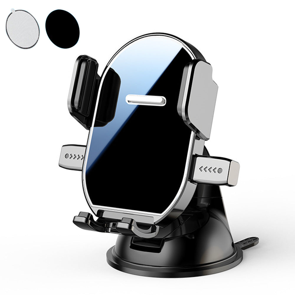 Car Phone Holder Dashboard Suction Cup One Key Clamp Design