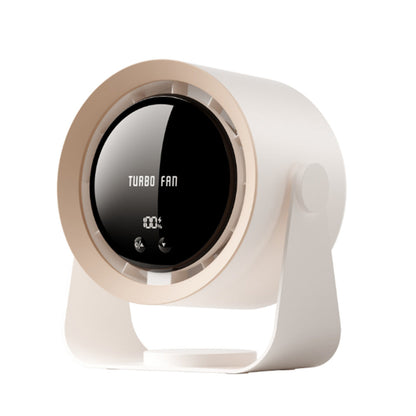 Digital Display Desk Fan Air Circulator Quiet Fan 100 Speeds Adjustable Table Fan for Camping Office Dorm Khaki