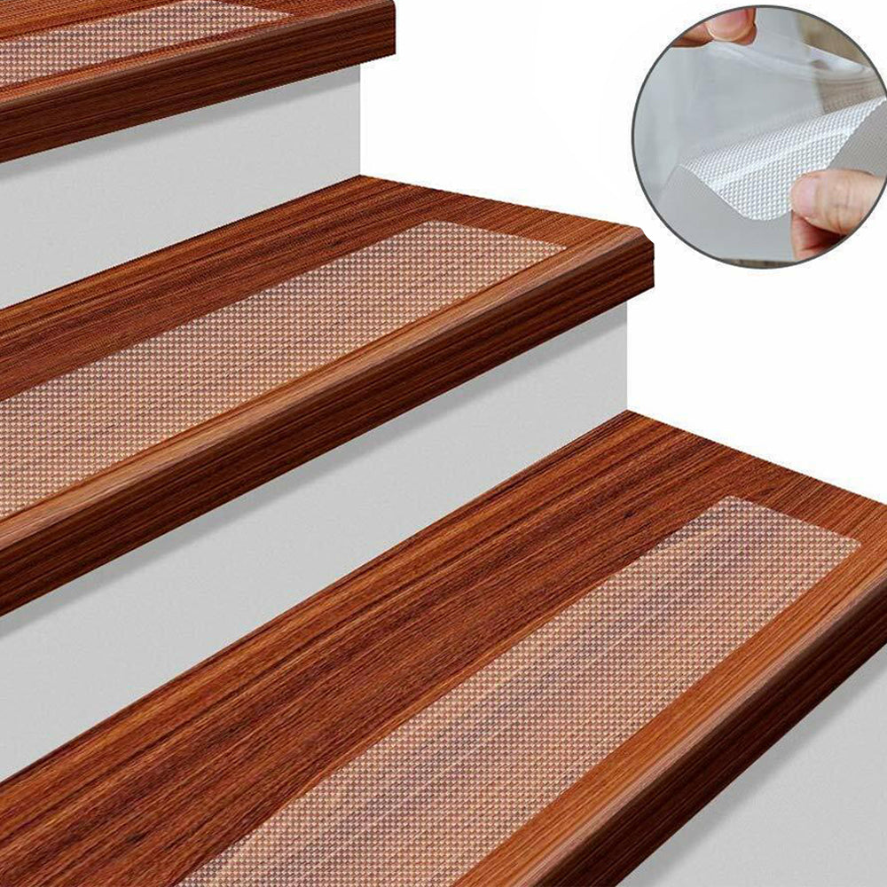 15Pcs Set  Self- Adhesive Frosted Stair Treads Anti Slip Clear Tape for Indoor Outdoor