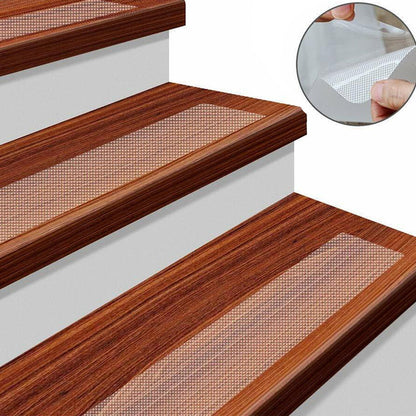 15Pcs Set  Self- Adhesive Frosted Stair Treads Anti Slip Clear Tape for Indoor Outdoor