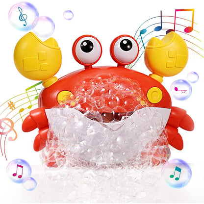 Crab Bubble Machine Bath Toy ¨C With Music for Kids and Toddlers Bath Time Fun Red