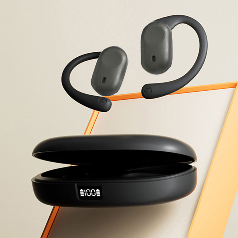 Open Ear Headphones Wireless Bluetooth Headphone with Digital Display for Sports Cycling Running Workout