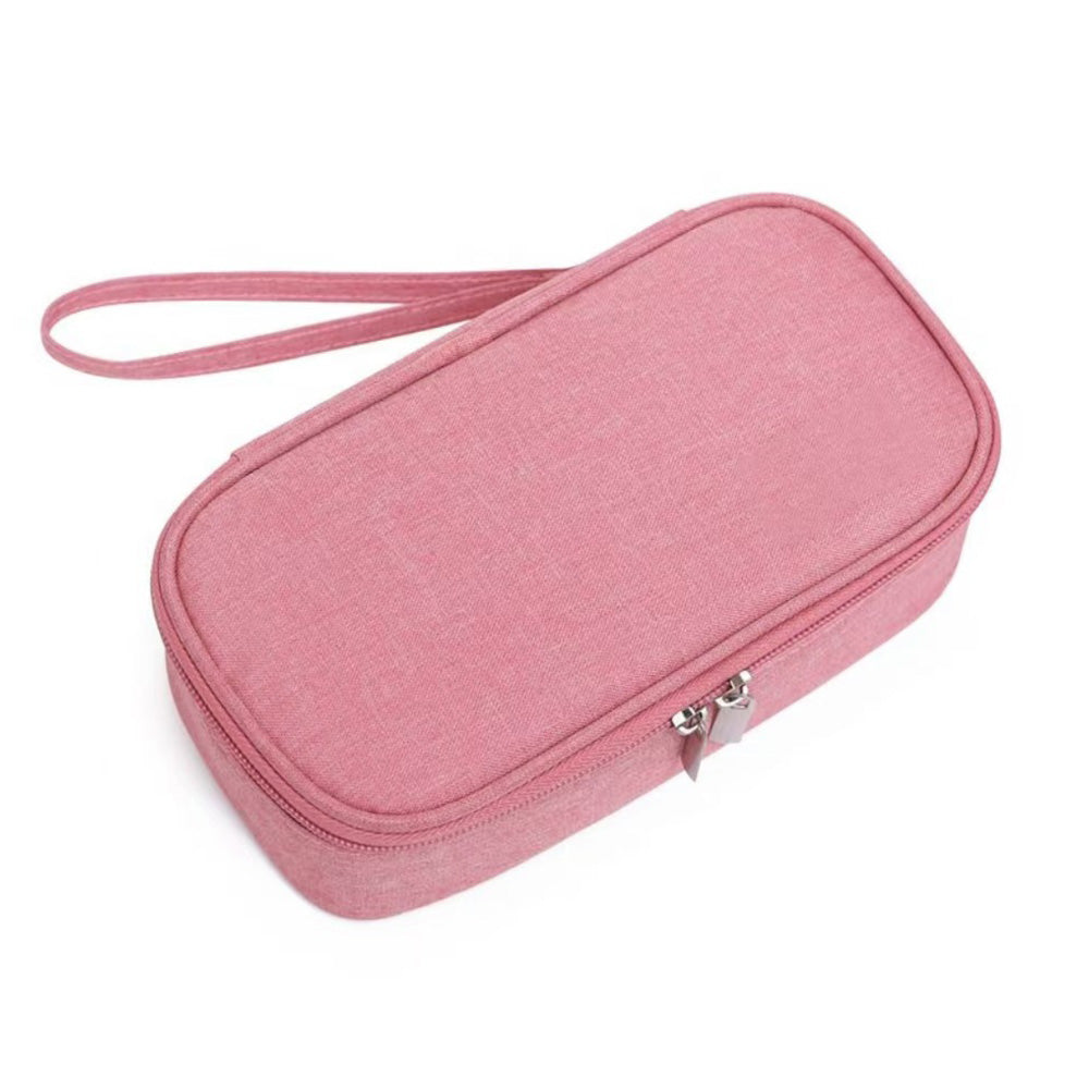 Insulated Insulin Cooling Bag ââ‚?Multi-Layer Medical Travel Cooler Pink