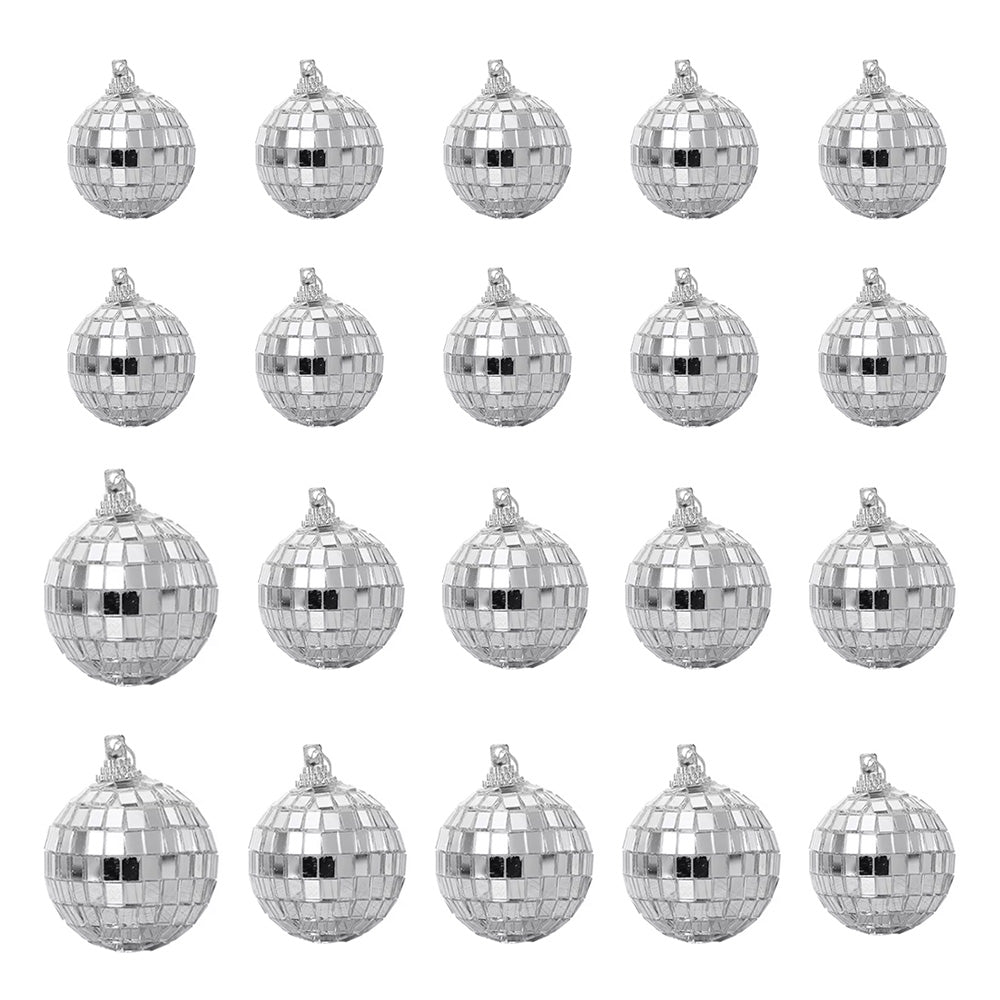 20Pcs Christmas Mirror Disco Balls ¨C Hanging Decorations for Party Wedding and DIY Crafts