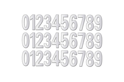 30Pcs Waterproof Reflective Number Stickers for Mailbox Bin Door Silver