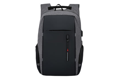 Travel Laptop Backpack with USB Port School Bookbag Fits 15.6 Inch Laptop-Grey