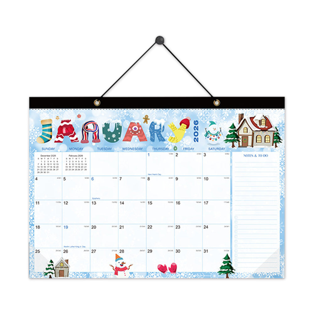 18-Month Desk Calendar (Jan 2026 ¨C June 2027) with Corner Protectors for Office Style 1
