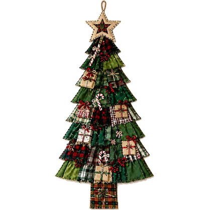 Christmas Tree Door Hanging Kit DIY Quilted Ornament - Green