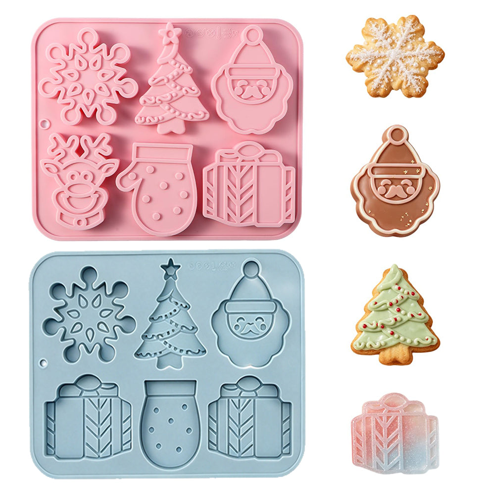 2 Pack Christmas Chocolate Cake Mold Silicone Molds for Plaster