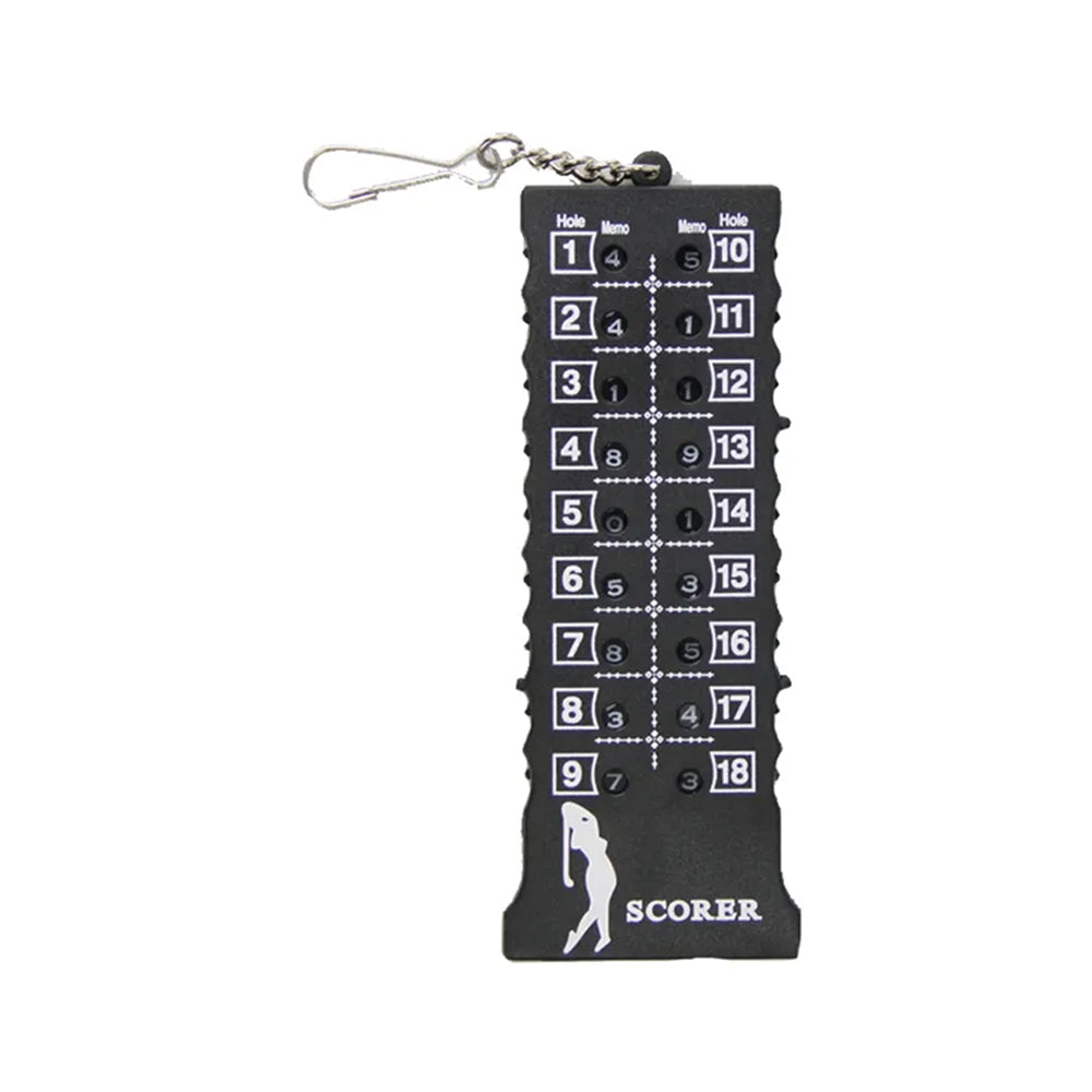 18 Hole Golf Score Counter Outdoor Sport Golf Scoreboard Training Practice Competition Accessory Black
