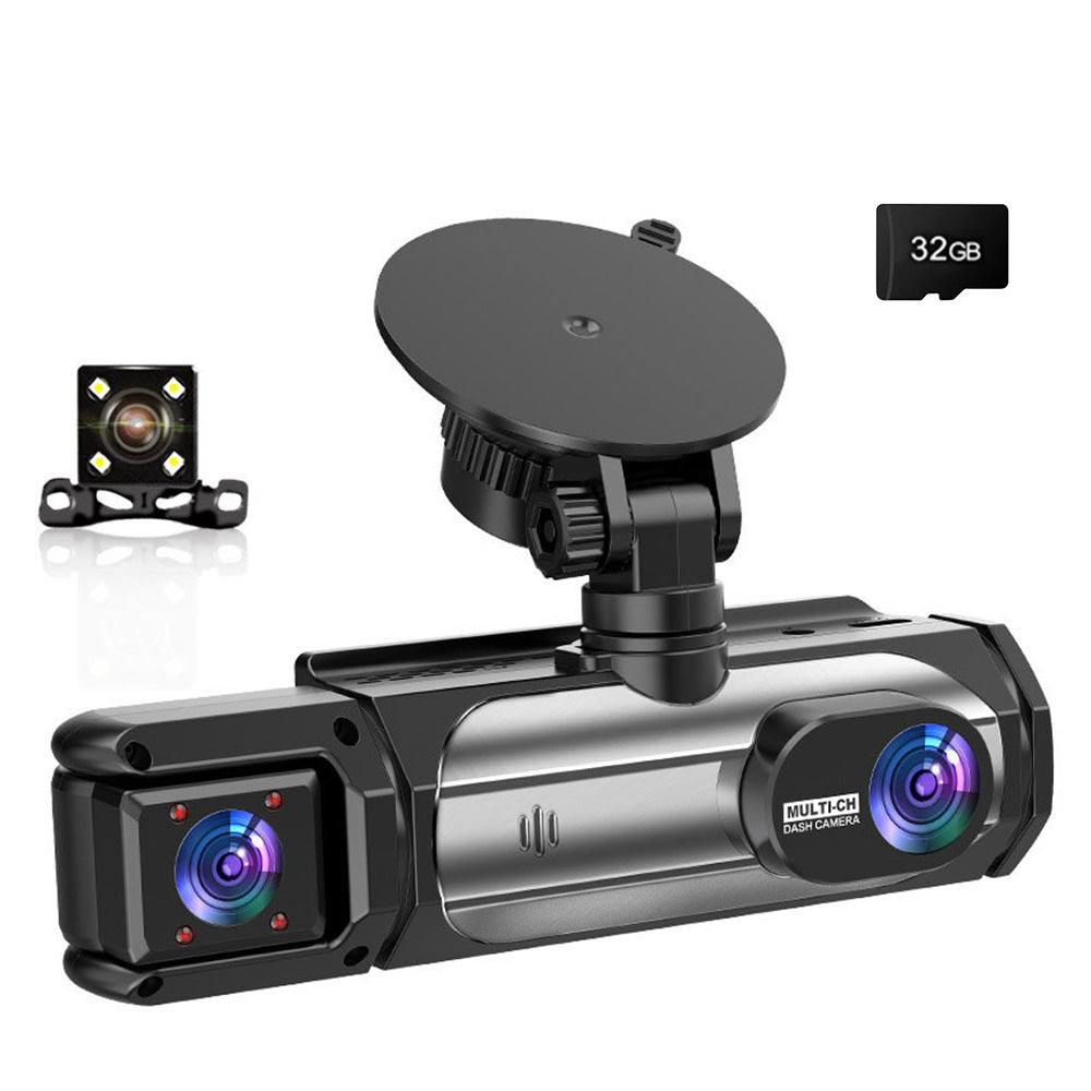 3-in-1 Mini Dash Cam for Cars ¨C Night Vision with Loop Recording