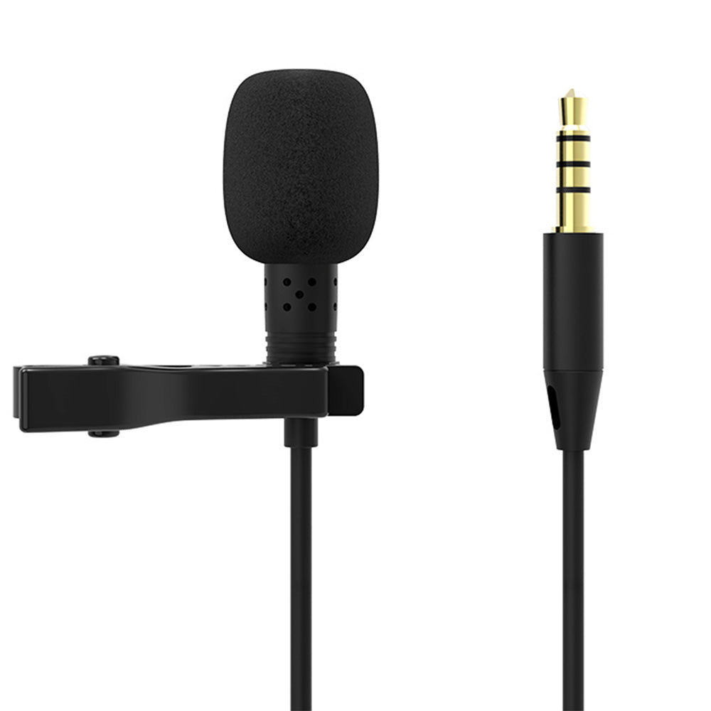 USB Lapel Microphone Clip-on Omnidirectional Microphone Lavalier Mic for Mobile Phone PC Recording Streaming 3.5mm Audio Interface