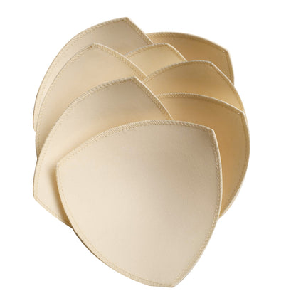 4 Pairs Triangle Replacement Foam Bra Pad Inserts - Nude