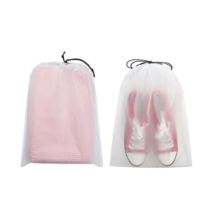 20Pcs Clear Travel Packing Storage Bag Drawstring Shoe Bags Waterproof Dustproof