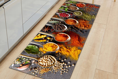 Spice Cooking Kitchen Rugs Anti-fatigue Standing Waterproof Non Slip-Style 4