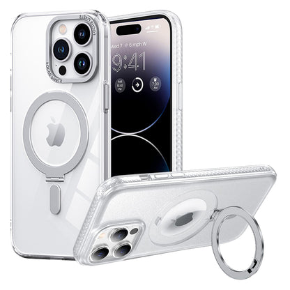 Magnetic Case for iPhone 13 14 Pro Promax Plus Shockproof Cover Screen Protector -Silver