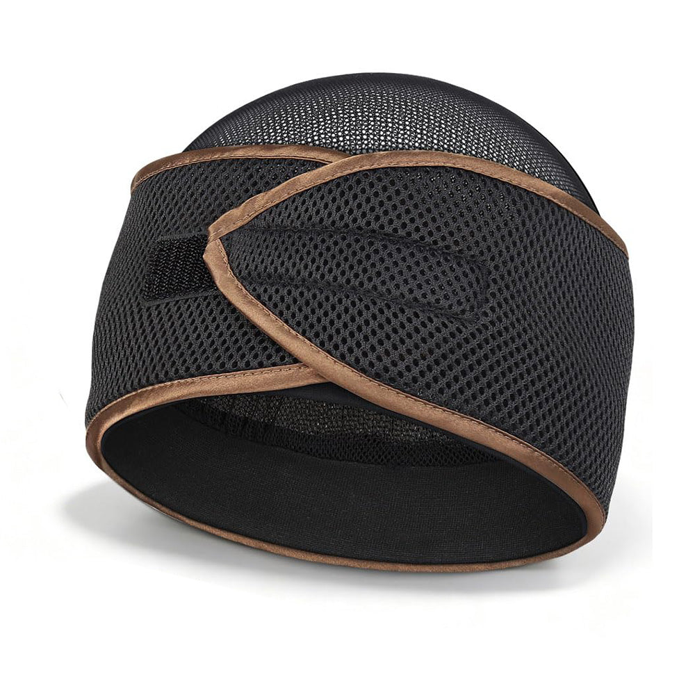 2-in-1 Mesh Sleep Hair Band for Short Hair Overnight - Brown