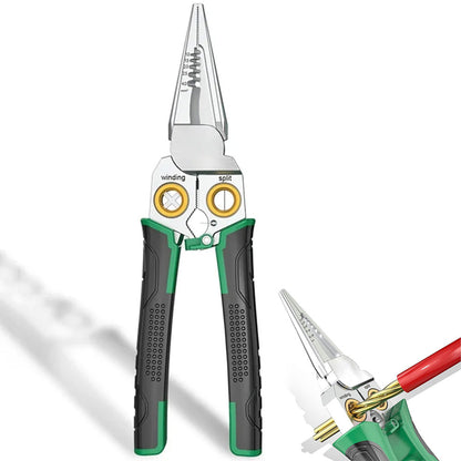 7-in-1 Stainless Steel Wire Crimper & Stripper Pliers for Electrical Work and DIY Repairs