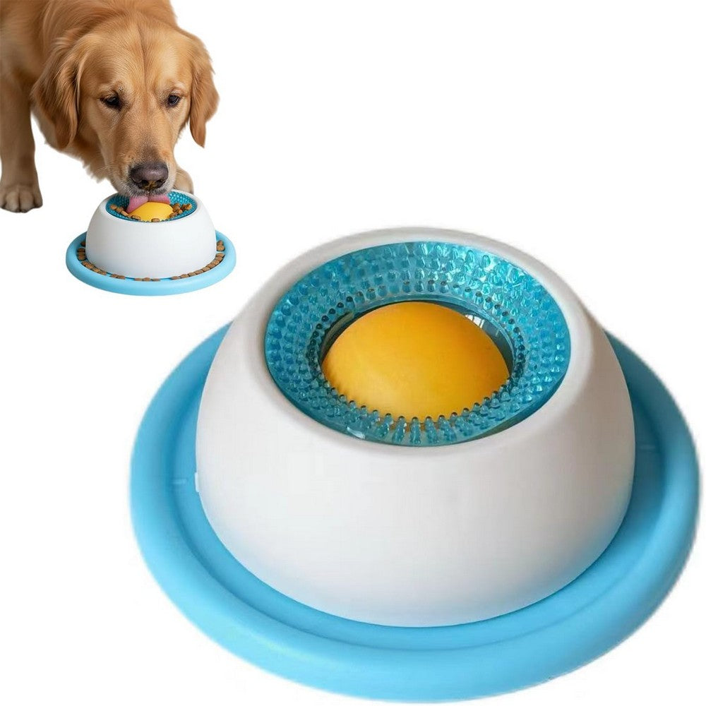 Dog Licking Bowl Slow Feeder Bowls for Yogurt Liquid Treat-Blue