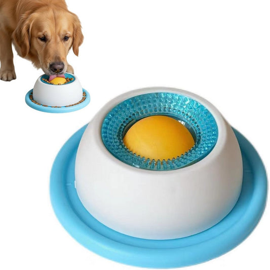Dog Licking Bowl Slow Feeder Bowls for Yogurt Liquid Treat-Blue