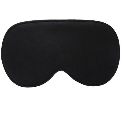 Soft Eye Mask Silk Sleeping Mask Smooth Blackout Eye Mask Portable Travel Eyepatch Rest Blindfold Eye Cover -Black