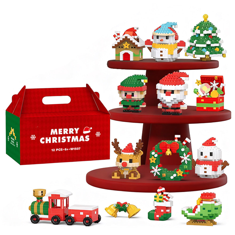 Christmas Tree Ornaments Building Block Set Santa & Nutcracker Xmas Decorations Style 2