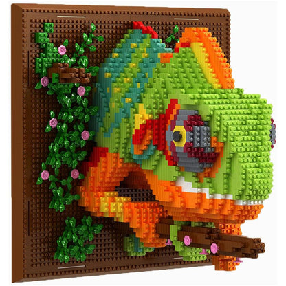 3D Animal Wall Art Building Blocks Creative DIY Home Decor for Kids Room Style 1