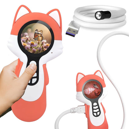 Camera Microscope for Boys Girls with Endoscope - Orange