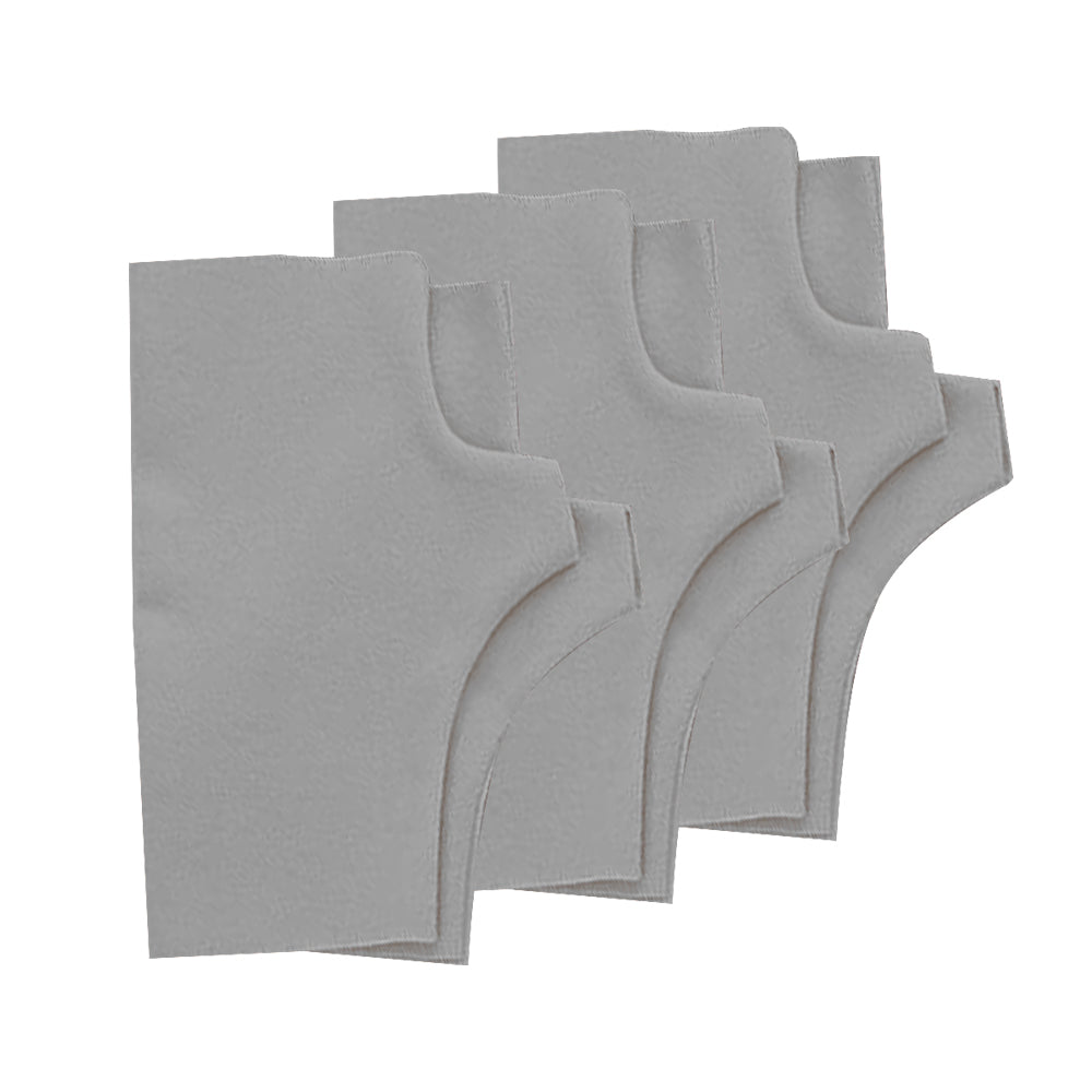 3 Pairs of Stretchy Fingerless Gloves Arm Warm Sleeves Gray