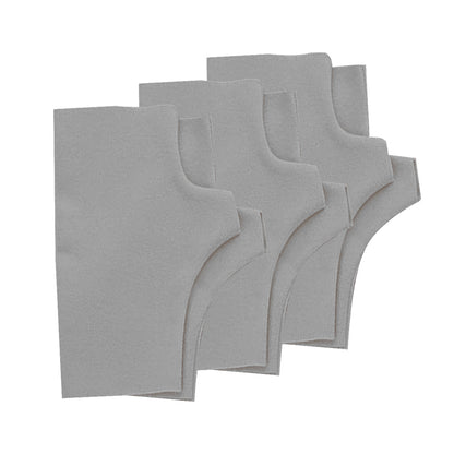 3 Pairs of Stretchy Fingerless Gloves Arm Warm Sleeves Gray